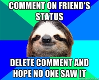 Comment of friend status
