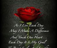 As I live each day