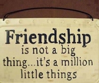 friendship is a million little things