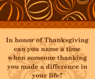 Honor of Thanksgiving