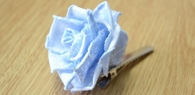 Fabulous Blue Rose Flower Hair Clip 