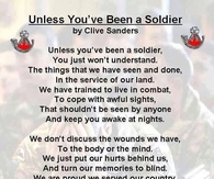 unless youve been a soldier