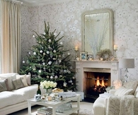 Living room christmas decor