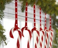 Hanging candy canes