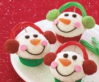 Snowman cupcakes