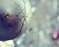 Christmas ornament with snowflake glitter