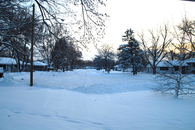Snow outdoors