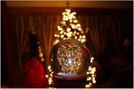 Christmas orb view