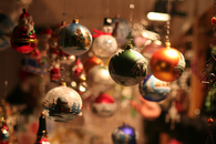 Hanging christmas ornaments