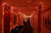 Christmas hallway lights