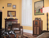 An art deco living room