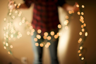 Christmas light garland