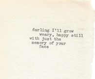 Memory of your face