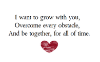 Be together, for all of time