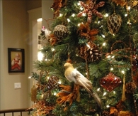 Bird on the christmas tree