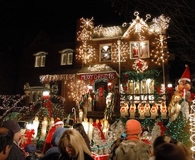 Decorated christmas home