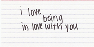 I love being in love with you