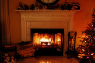 Chestnuts roasting on an open fire