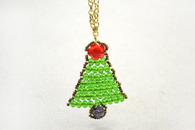 Beaded Christmas tree Pendant Ornament 