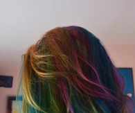 Rainbow dark hair