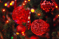 Red christmas ornaments