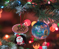 Mixture of christmas ornaments