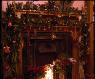 Christmas fireplace decorations