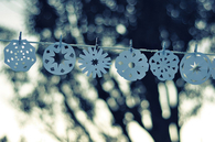 Snow flake garland