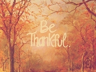 Be thankful