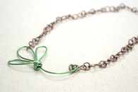 Wire Clover Pendant Necklace