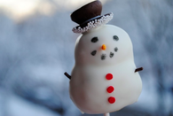 Cake pop Snow man