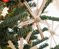 Popsicle stick snowflake ornament