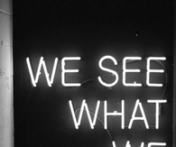 We see what we want