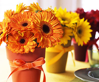 Flowered thanksgiving table