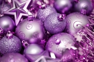 Purple christmas ornament