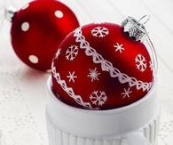 Red and white ornaments
