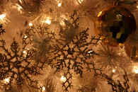 Golden glitter ornament