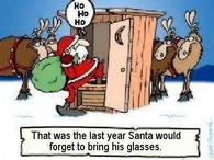 Santa forgot his glasses