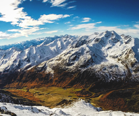 Mountains covered in snow