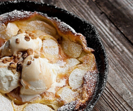 Caramel apple dutch baby
