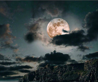 Illuminated moon