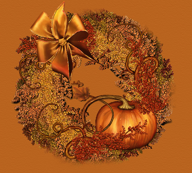 Amber Thanksgiving Wreath