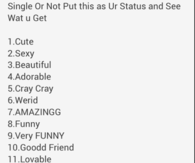 put this as your status