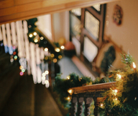 Decorated stairway