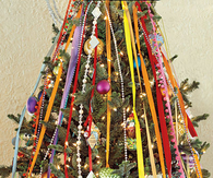 Cascading ribbon tree
