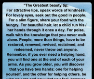 the greatest beauty tip