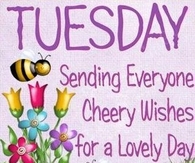 Sending cheer on Tuesday