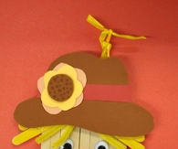 Popsicle stick scarecrow