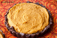 Raw chocolate pumpkin pie