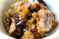 Vegan pumpkin bread pudding